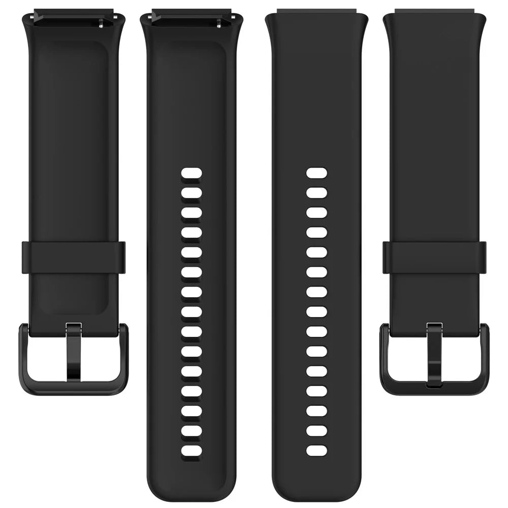 For SKG V7 / V7 Pro Watch Band Soft Silicone Wrist Strap Adjustable Buckle - Black - 5