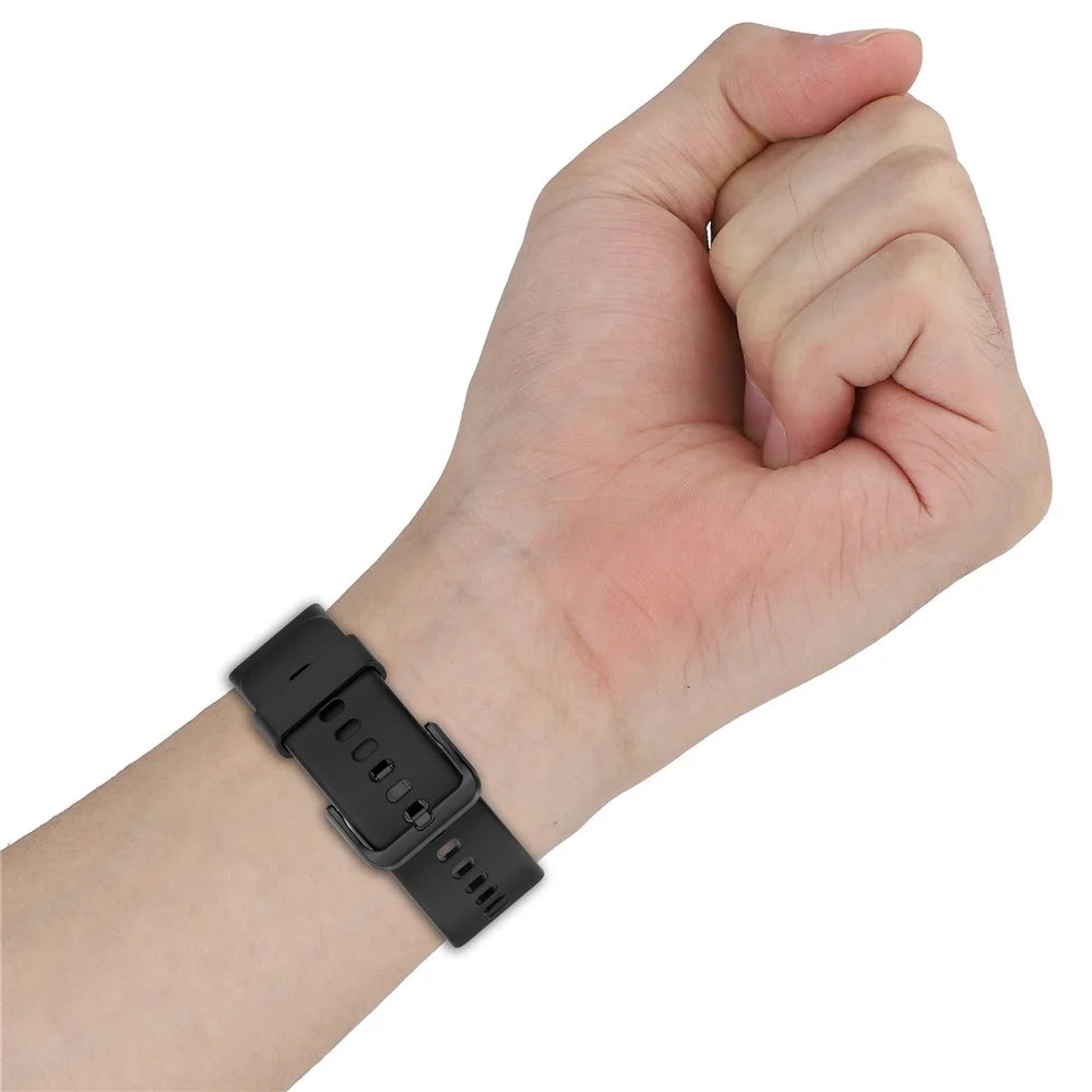 For SKG V7 / V7 Pro Watch Band Soft Silicone Wrist Strap Adjustable Buckle - Black - 6