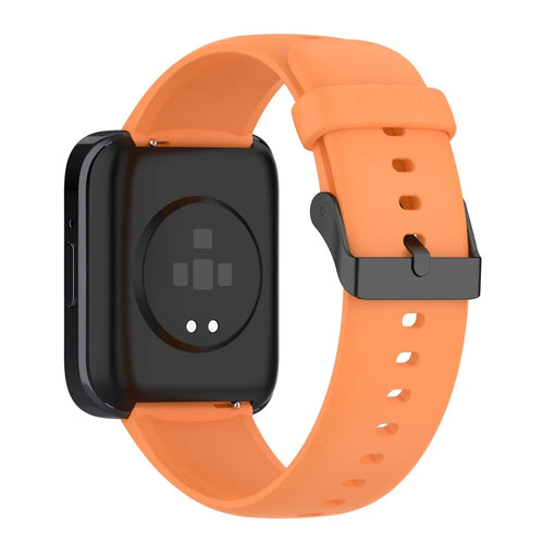 For SKG V9 / V9 Pro / Huami Amazfit Bip 5 / Bip 5 Unity Watch Strap Liquid Silicone Band Replacement - Orange - 1