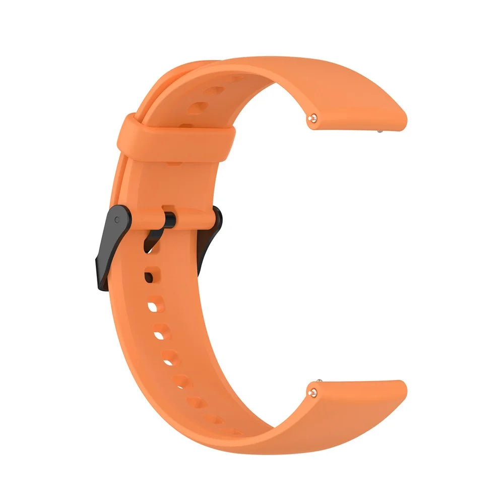 For SKG V9 / V9 Pro / Huami Amazfit Bip 5 / Bip 5 Unity Watch Strap Liquid Silicone Band Replacement - Orange - 2