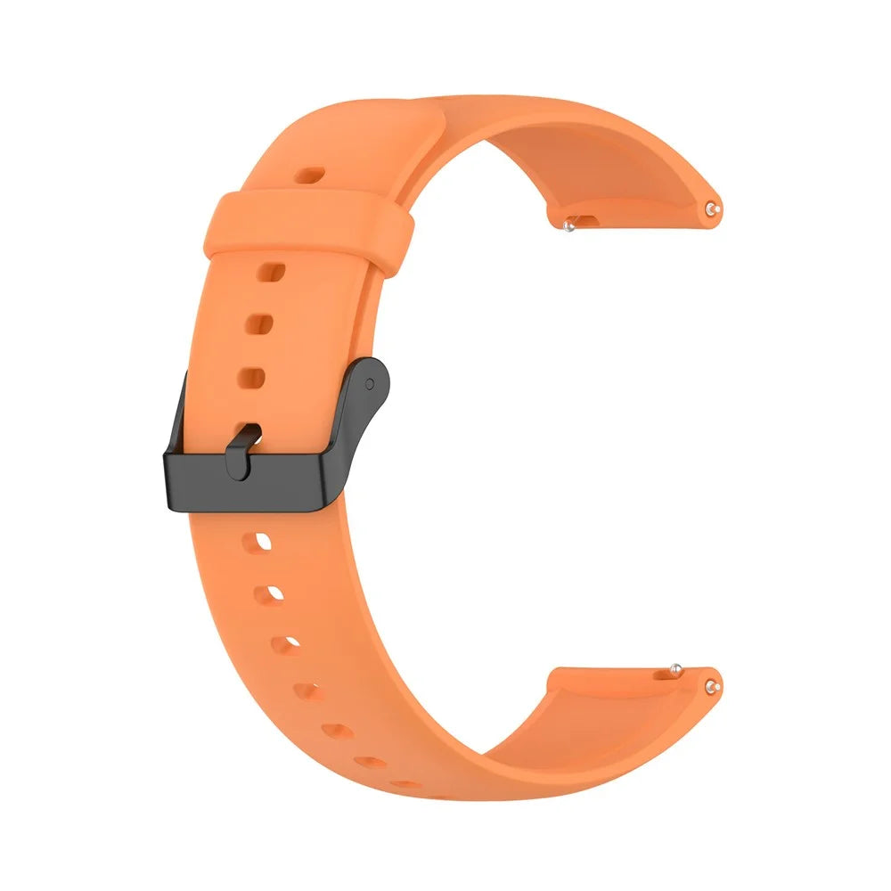 For SKG V9 / V9 Pro / Huami Amazfit Bip 5 / Bip 5 Unity Watch Strap Liquid Silicone Band Replacement - Orange - 3
