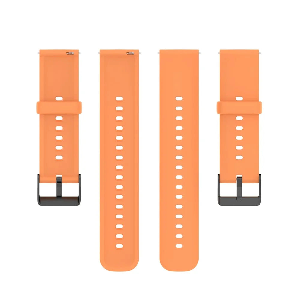 For SKG V9 / V9 Pro / Huami Amazfit Bip 5 / Bip 5 Unity Watch Strap Liquid Silicone Band Replacement - Orange - 5