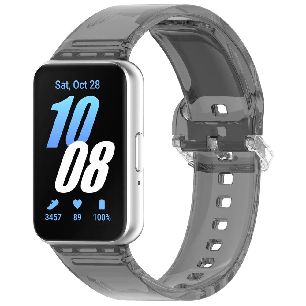 For Samsung Galaxy Fit3 R390 TPU Watch Band Change Color Wrist Strap - Black - 2