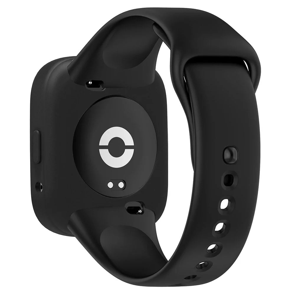 For Xiaomi Redmi Watch 3 Active Silicone Strap Replacement Wrist Band with Watch Case - Black - 2