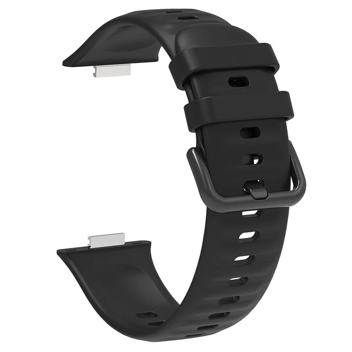 For Huawei Watch Fit 3 Silicone Band Wrist Strap with Watch Case - Black - 3