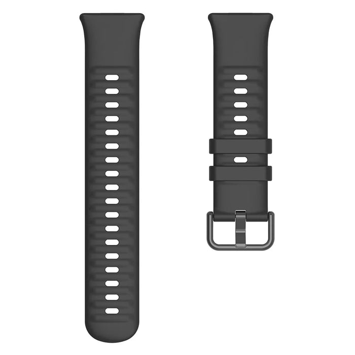 For Huawei Watch Fit 3 Silicone Band Wrist Strap with Watch Case - Black - 5