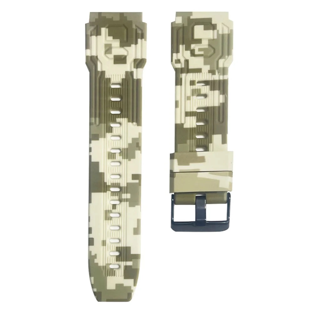 For Garmin Fenix 7 / 7 Pro 47mm / 6 / 5 Replacement Wrist Band 22mm Adjustable Silicone Watch Strap - Military Yellow - 1