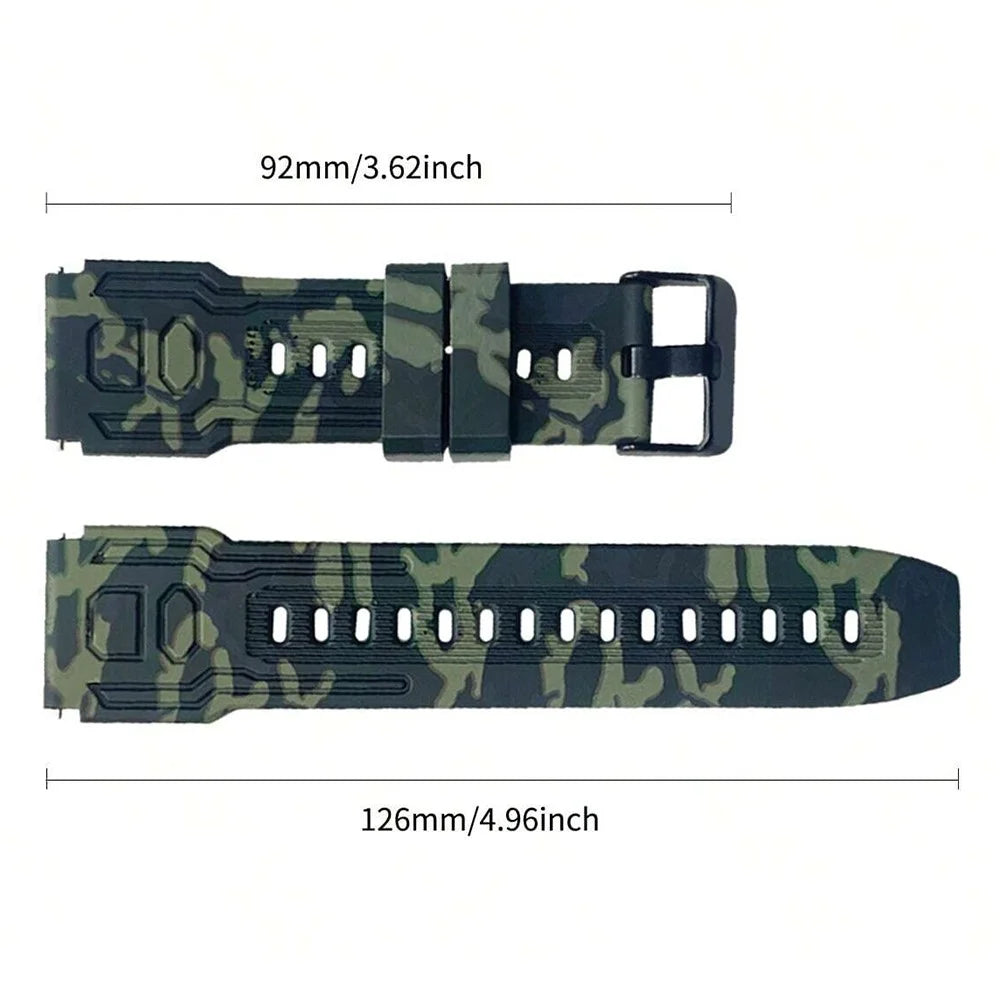 For Garmin Fenix 7 / 7 Pro 47mm / 6 / 5 Replacement Wrist Band 22mm Adjustable Silicone Watch Strap - Military Yellow - 6