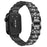 For Huawei Watch Fit 3 Metal Band Smart Watch Wrist Strap with Rhinestone - Black - 1