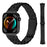 For Huawei Watch Fit 3 Metal Watch Band Cross Design Replacement Strap - Black - 1
