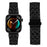 For Huawei Watch Fit 3 Metal Watch Band Cross Design Replacement Strap - Black - 3