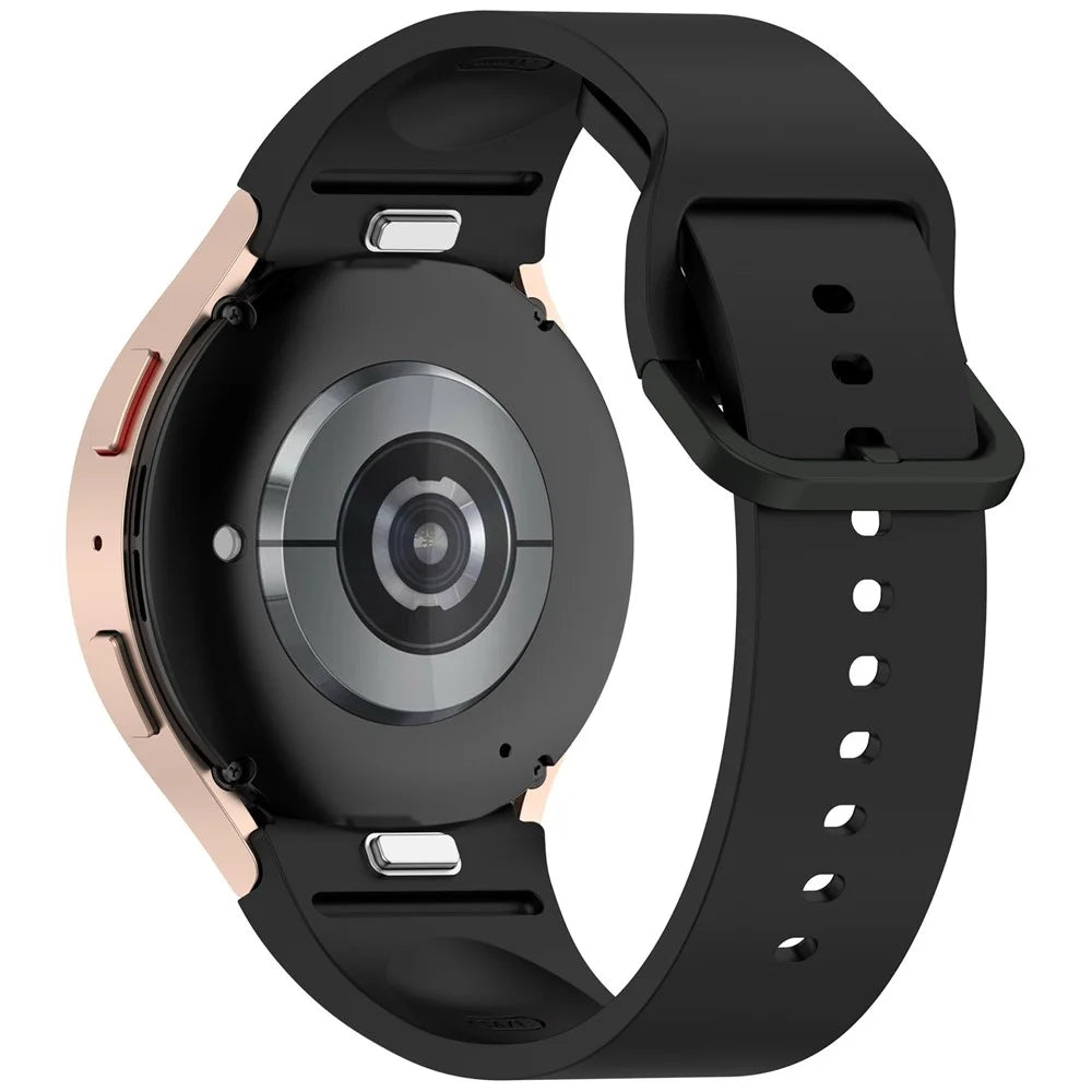 Watch Band for Samsung Galaxy Watch7 / Watch FE / Watch6 / Watch 5 / Watch4 Silicone Wrist Strap - Black - 1