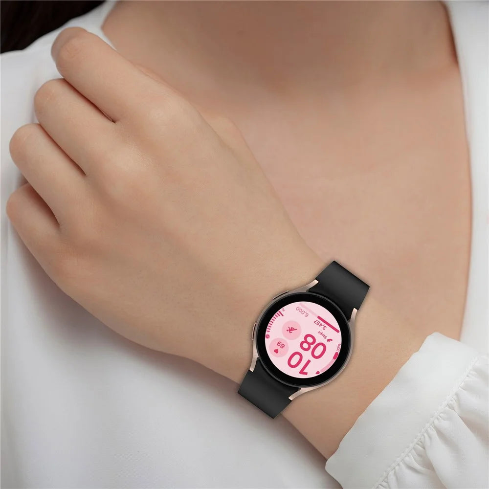 Watch Band for Samsung Galaxy Watch7 / Watch FE / Watch6 / Watch 5 / Watch4 Silicone Wrist Strap - Black - 6