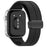 For Huawei Watch Fit 3 Silicone Watch Band Strap with Magnetic Folding Buckle - Black - 1