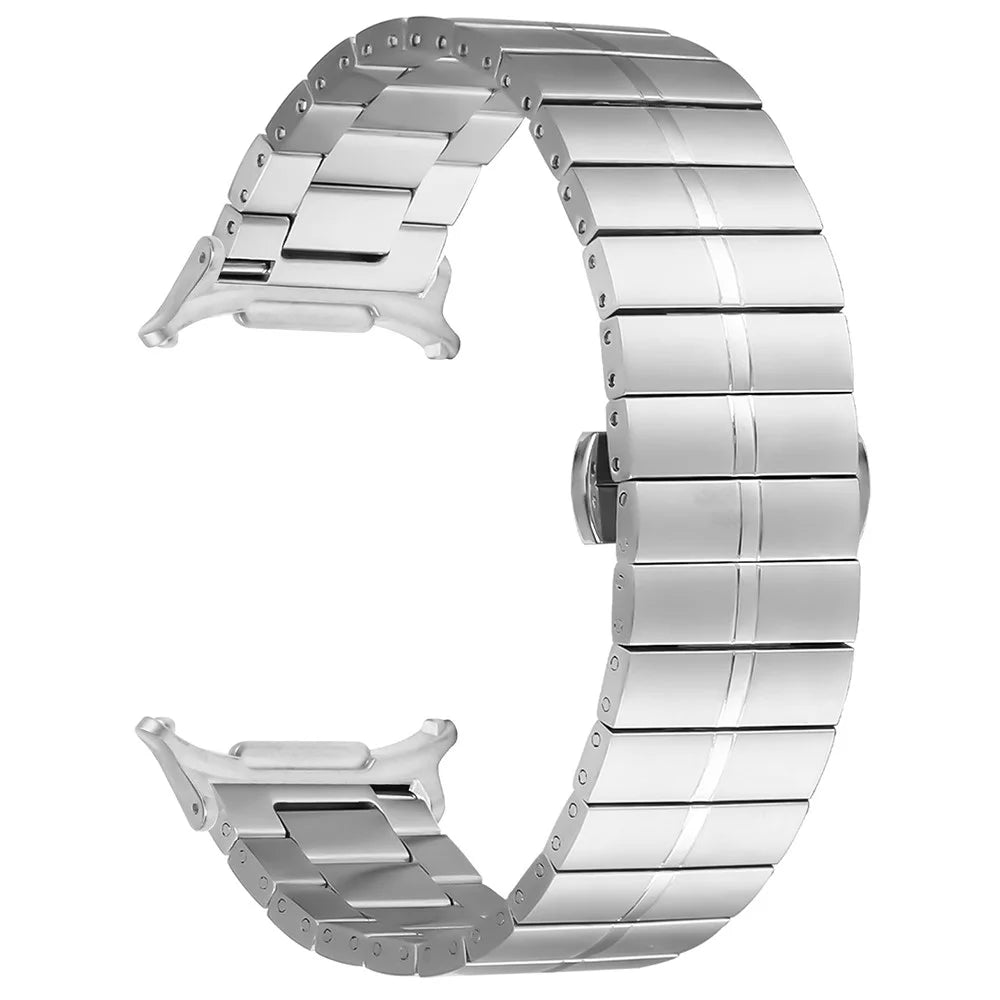 For Samsung Galaxy Watch Ultra2 47mm / Watch Ultra (2025) 47mm / Watch Ultra 47mm Watch Band Stainless Steel Wrist Strap Replacement - Silver - 1
