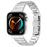 For Huawei Watch Fit 3 Stainless Steel Watch Strap One-Bead Mesh Metal Band - Silver - 2
