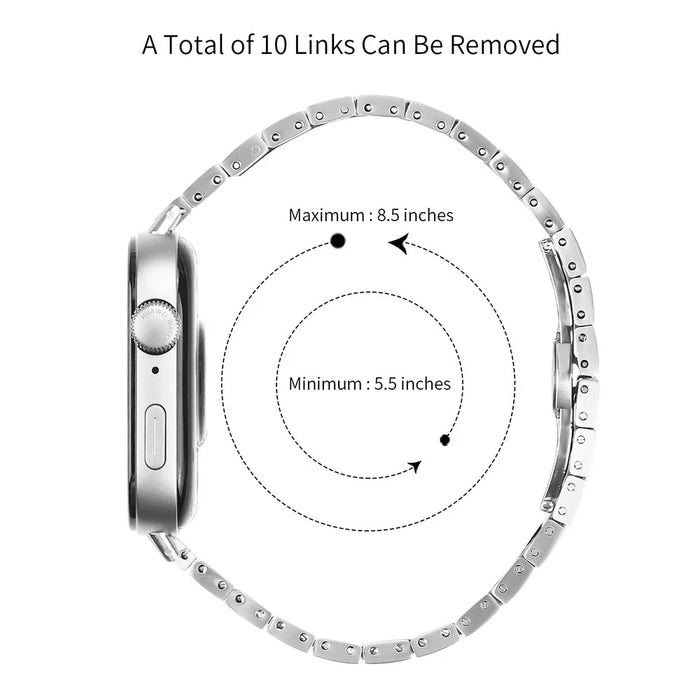 For Huawei Watch Fit 3 Stainless Steel Watch Strap One-Bead Mesh Metal Band - Silver - 6