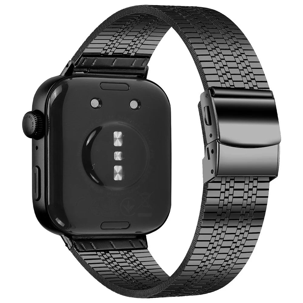 For Huawei Watch Fit 3 Replacement Band 316L Stainless Steel Metal Strap, Black - 1