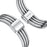 For Huawei Watch Fit 3 Band 316L Stainless Steel Replacement Strap - Silver / Black - 3