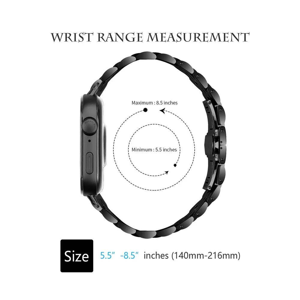 For Huawei Watch Fit 3 Band 316L Stainless Steel Metal Mesh Watch Strap, Black - 5
