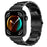 For Huawei Watch Fit 3 Watch Band Three-Bead Stainless Steel Mesh Strap - Black - 4