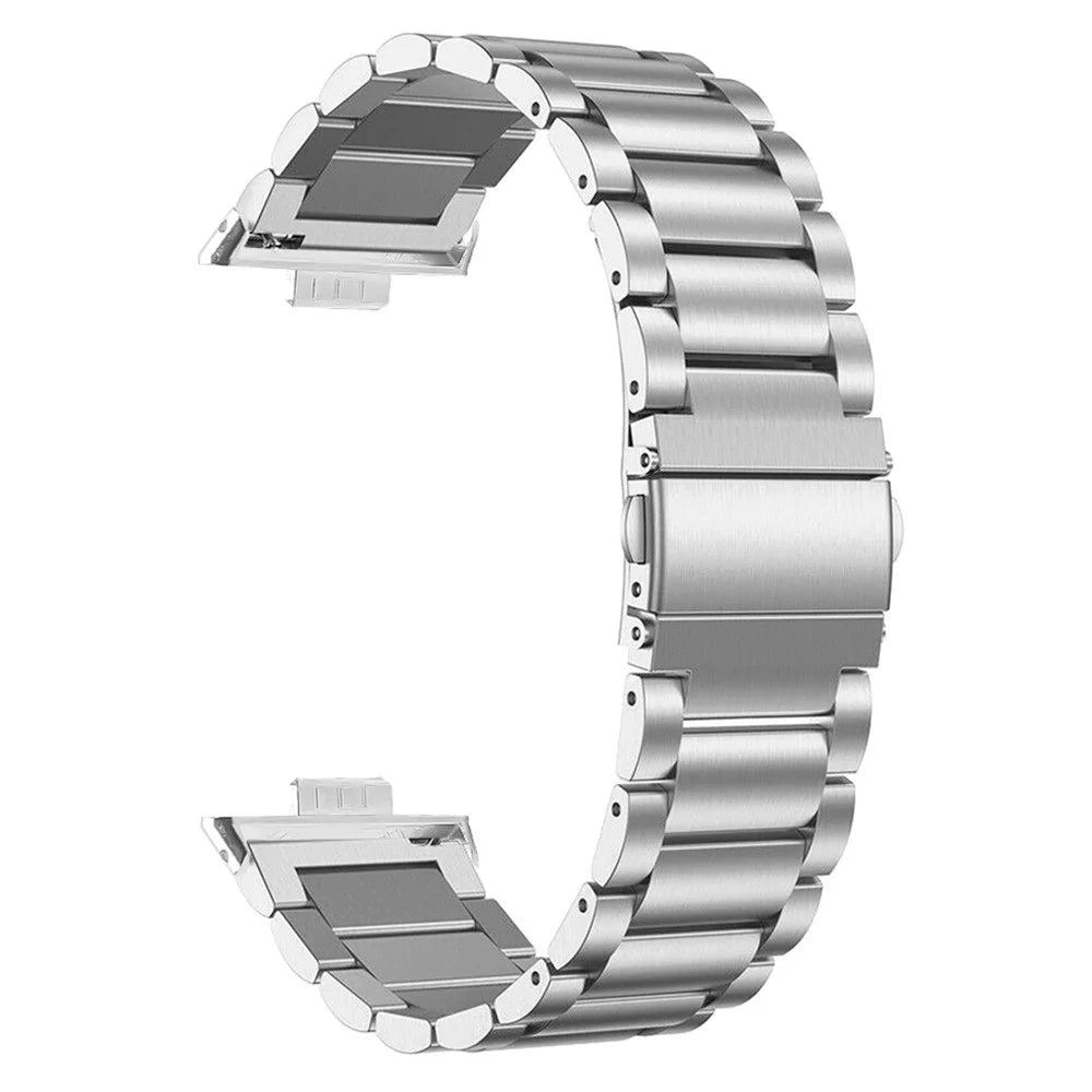 For Huawei Watch Fit 3 Stainless Steel Band Replacement Watch Strap - Silver - 2