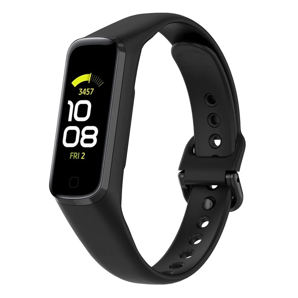 Smart Watch Band Silicone Wrist Strap Replacement for Samsung Galaxy Fit2 SM-R220 - Black - 5