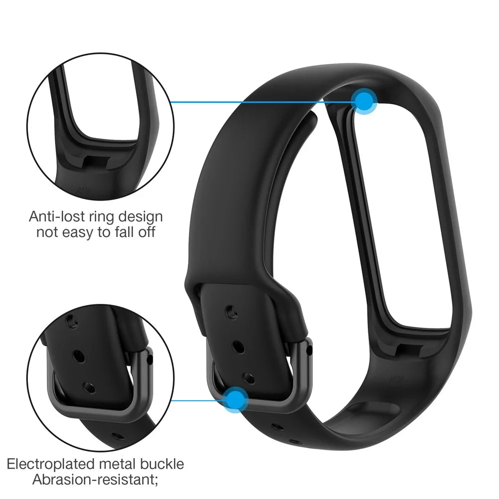 Smart Watch Band Silicone Wrist Strap Replacement for Samsung Galaxy Fit2 SM-R220 - Black - 6