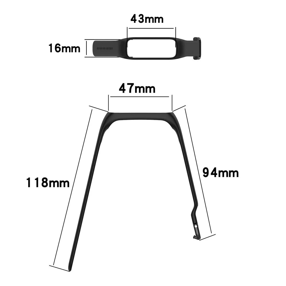 Smart Watch Band Silicone Wrist Strap Replacement for Samsung Galaxy Fit2 SM-R220 - Black - 7