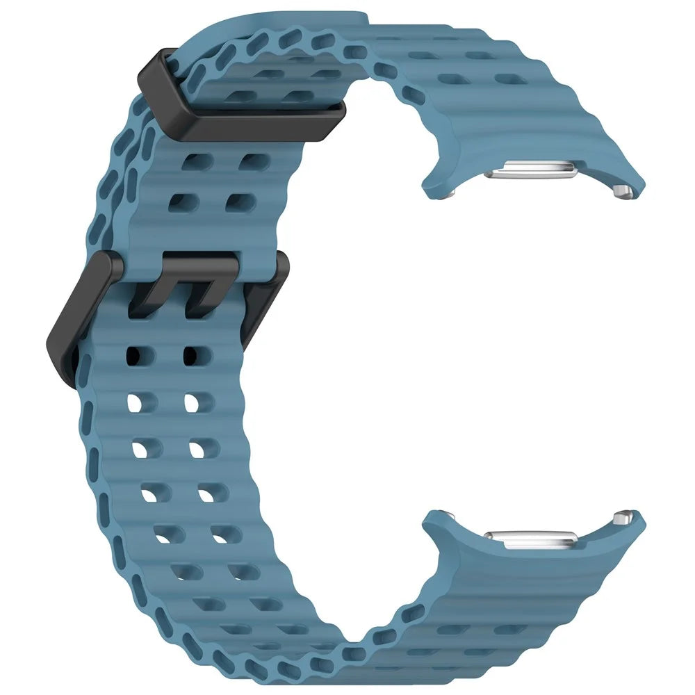 For Samsung Galaxy Watch Ultra2 47mm / Watch Ultra (2025) 47mm / Watch Ultra 47mm Silicone Watch Strap Dual Pins Buckle Sports Band - Blue - 3