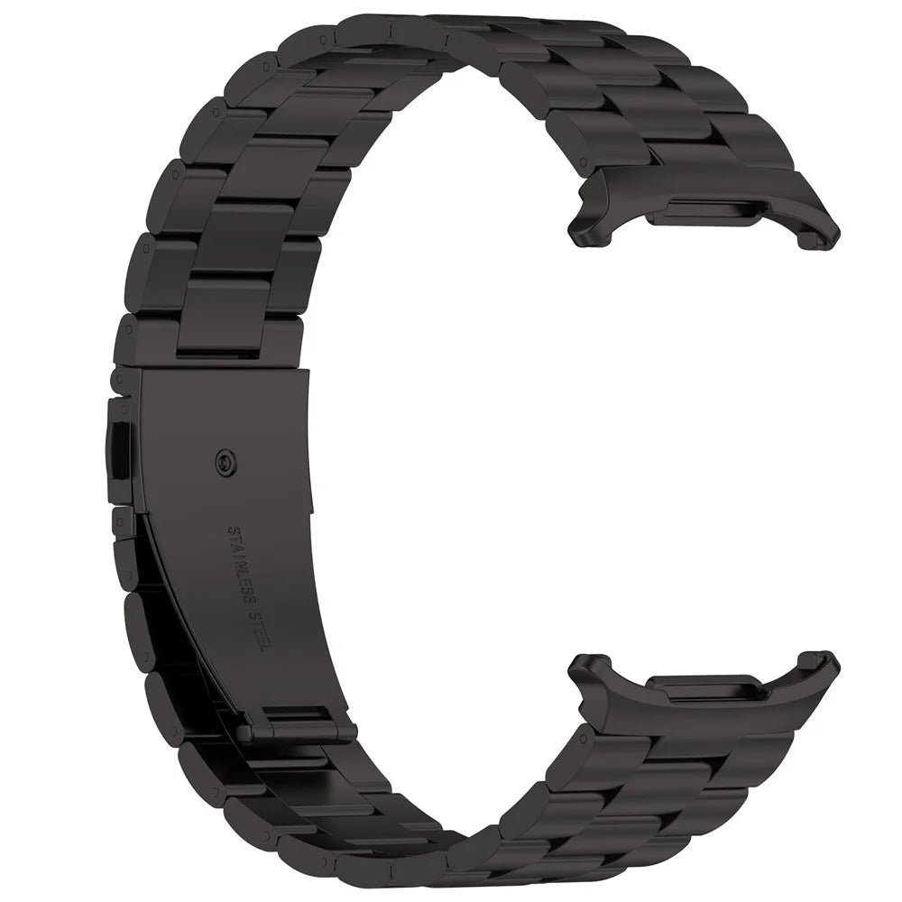 For Samsung Galaxy Watch Ultra2 47mm / Watch Ultra (2025) 47mm / Watch Ultra 47mm Metal Watch Band Three-Beads Steel Wrist Strap - Black - 3