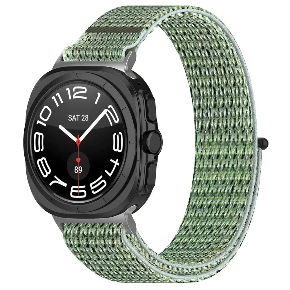For Samsung Galaxy Watch Ultra2 47mm / Watch Ultra (2025) 47mm / Watch Ultra 47mm Nylon Watch Strap Adjustable Wrist Band Replacement - Sea Green - 3