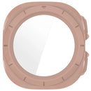 For Samsung Galaxy Watch Ultra (2025) 47mm / Ultra 47mm PC Protective Case Watch Frame Integrated with Tempered Glass Screen Film - Pink - 4