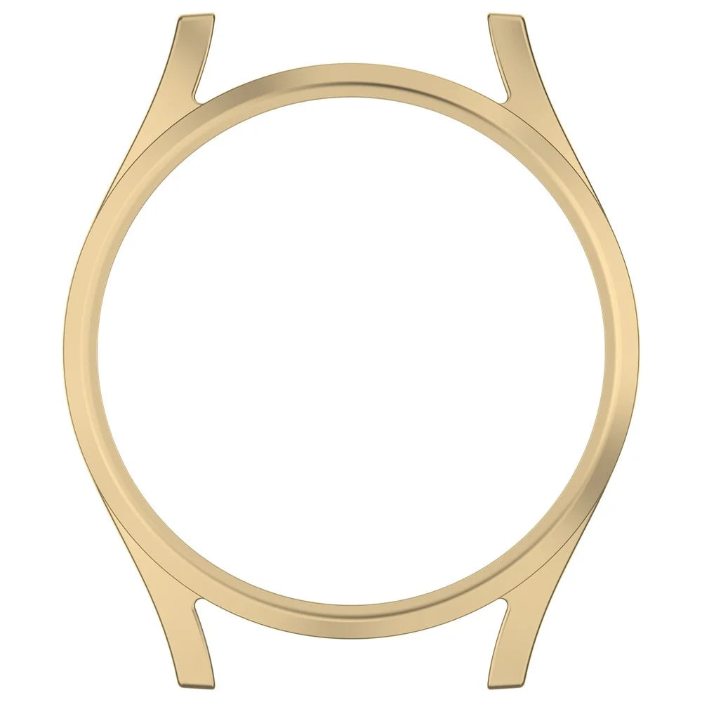 For Samsung Galaxy Watch7 44mm Anti-Collision PC Watch Case Hollow Protective Frame - Champagne Gold - 4