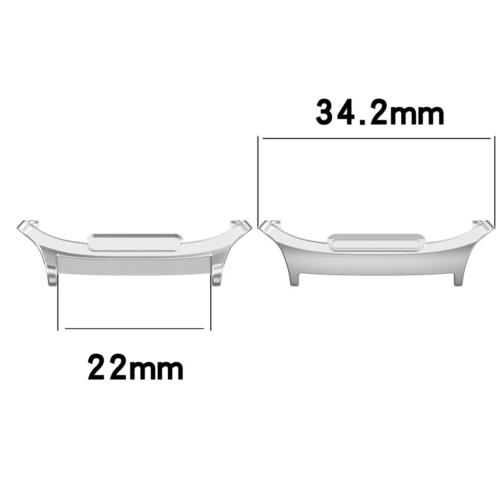1 Pair for Samsung Galaxy Watch Ultra 47mm Watch Band Connector Stainless Steel 22mm Strap Adapter - Silver - 3