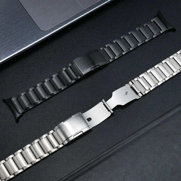 For Samsung Galaxy Watch Ultra2 47mm / Watch Ultra (2025) 47mm / Watch Ultra 47mm Replacement Band 3-Bead Titanium Alloy Watch Strap - Silver - 4