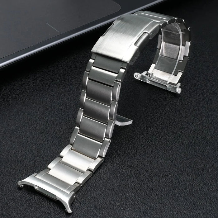 For Samsung Galaxy Watch Ultra2 47mm / Watch Ultra (2025) 47mm / Watch Ultra 47mm Replacement Band 3-Bead Titanium Alloy Watch Strap - Silver - 5