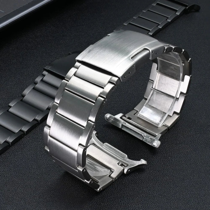 For Samsung Galaxy Watch Ultra2 47mm / Watch Ultra (2025) 47mm / Watch Ultra 47mm Replacement Band 3-Bead Titanium Alloy Watch Strap - Silver - 6