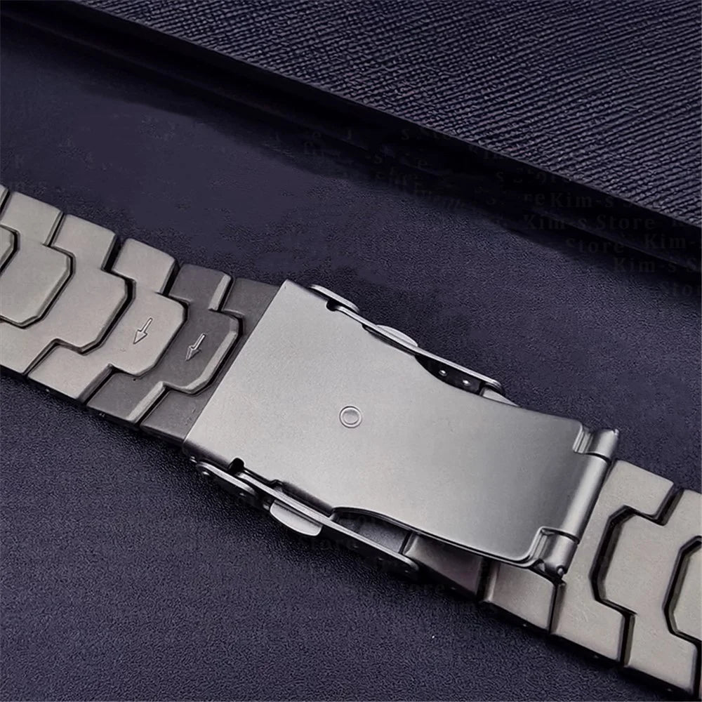 For Samsung Galaxy Watch Ultra2 47mm / Watch Ultra (2025) 47mm / Watch Ultra 47mm Titanium Alloy Strap Replacement Watch Band with Safety Buckle - Silver - 2
