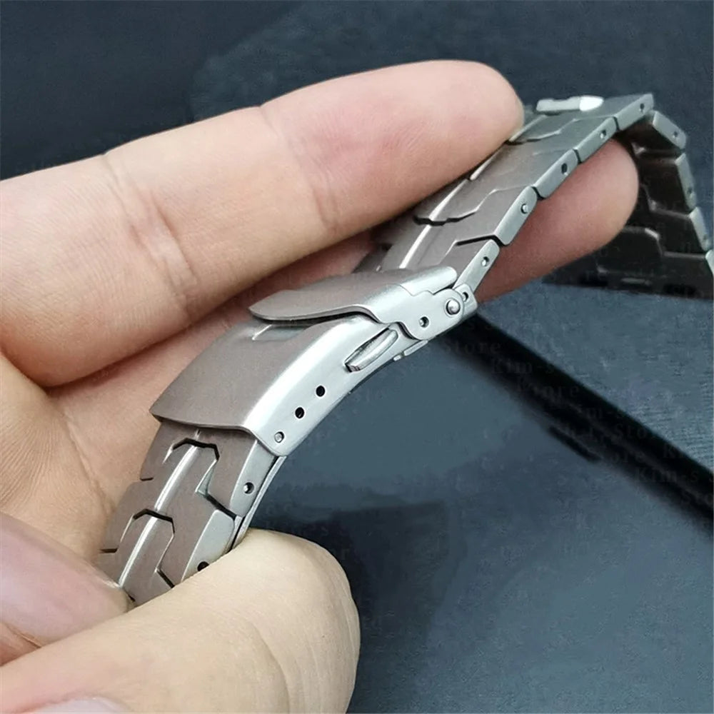 For Samsung Galaxy Watch Ultra2 47mm / Watch Ultra (2025) 47mm / Watch Ultra 47mm Titanium Alloy Strap Replacement Watch Band with Safety Buckle - Silver - 4