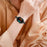 For Huawei Watch Fit 3 Rhinestone Decor Wave Shape Sliding Bracelet Watch Strap - Black - 6