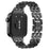 For Huawei Watch Fit 3 Hollow 5-Bead Watch Band Metal Wrist Strap Replacement - Black - 1