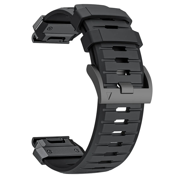 For Garmin Fenix 3 / 5 / 5X / 6X / 7X Smart Watch Replacement Strap 26mm Universal Fluorubber Wrist Band - Black - 2