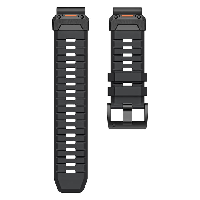For Garmin Fenix 3 / 5 / 5X / 6X / 7X Smart Watch Replacement Strap 26mm Universal Fluorubber Wrist Band - Black - 3