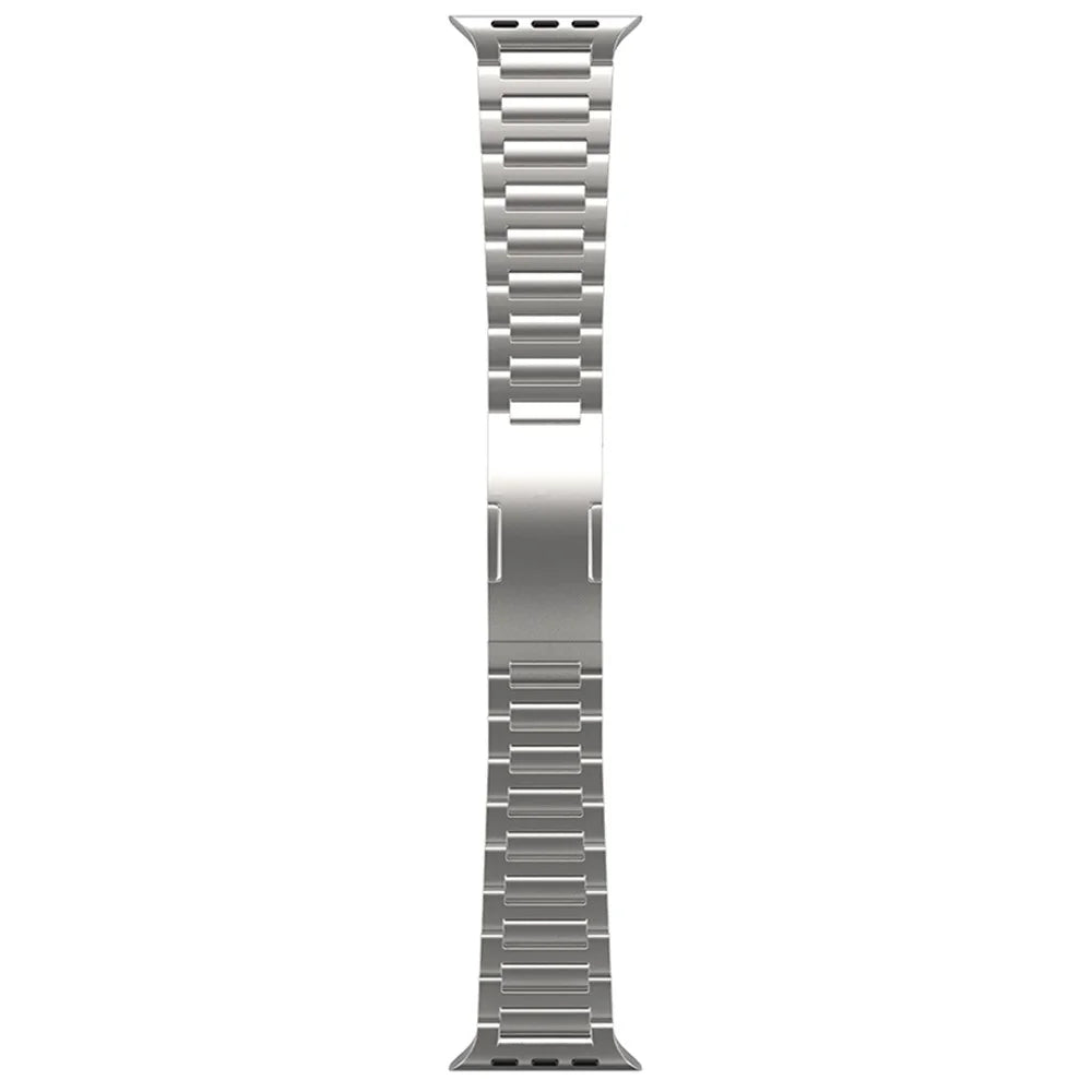 For Apple Watch Ultra 3 2 1 49mm / Series 11 10 46mm / 9 8 7 45mm / SE3 SE2 SE 6 5 4 44mm / 3 2 1 42mm Replacement Titanium Alloy Watch Strap - Titanium - 3