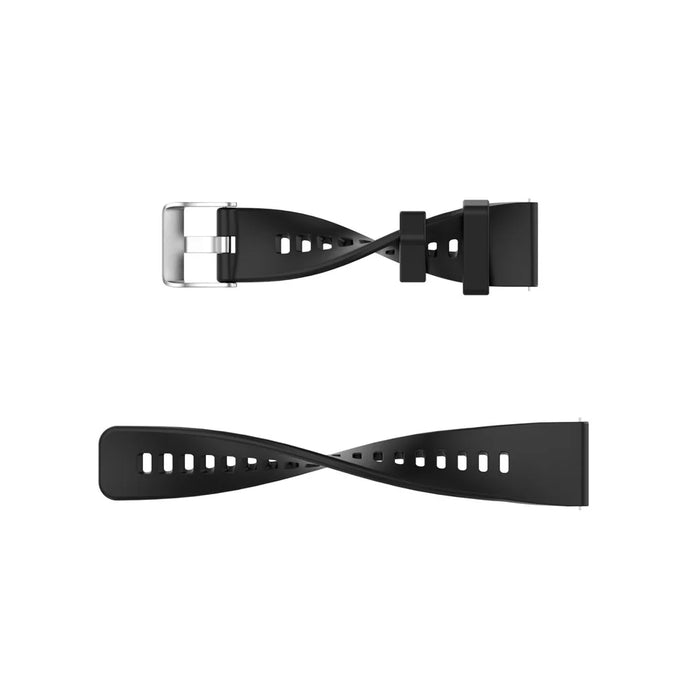 Metal Buckle Soft Silicone Watch Band Strap Replacement for Honor Watch ES - Black - 6