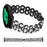 For Samsung Galaxy Watch FE 40mm Alloy Band Gourd Design Bling Watch Strap Replacement Bracelet - Black - 3