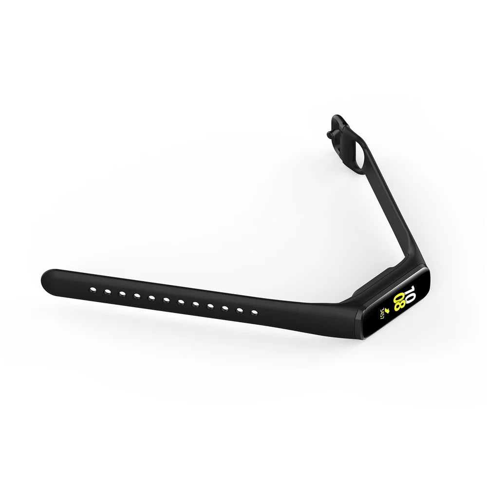 Integrated Frame Case Silicone Watch Strap for Samsung Galaxy Fit2 SM-R220 - Black - 4