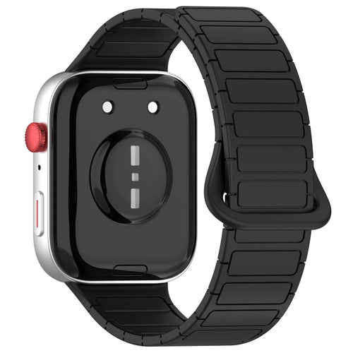 For Huawei Watch Fit 3 Dual Color Replacement Band Magnetic Silicone Watch Strap - Black - 1
