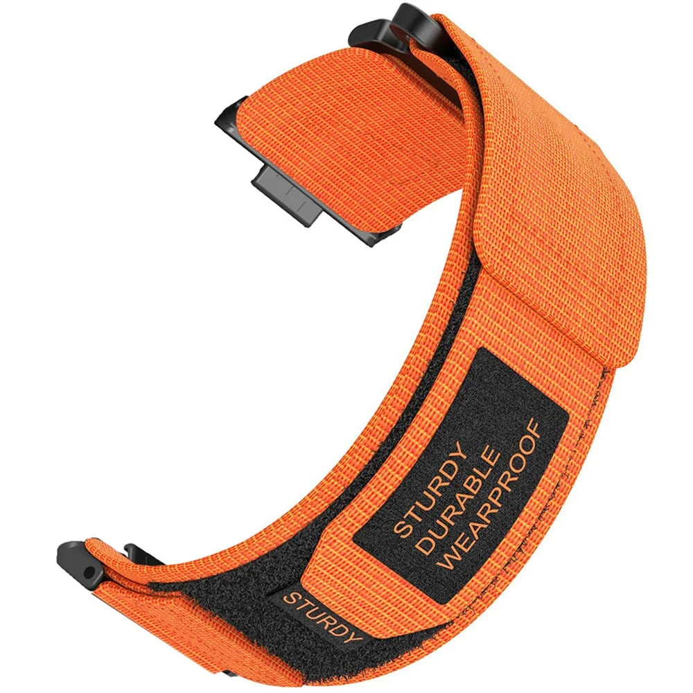 For Huawei Watch Fit 3 Sports Wrist Strap Magic Tape Nylon Watch Band - Orange - 1